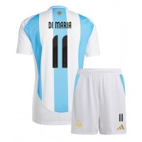 Dres Argentína Angel Di Maria #11 Domáci pre deti Copa America 2024 Krátky Rukáv (+ trenírky)